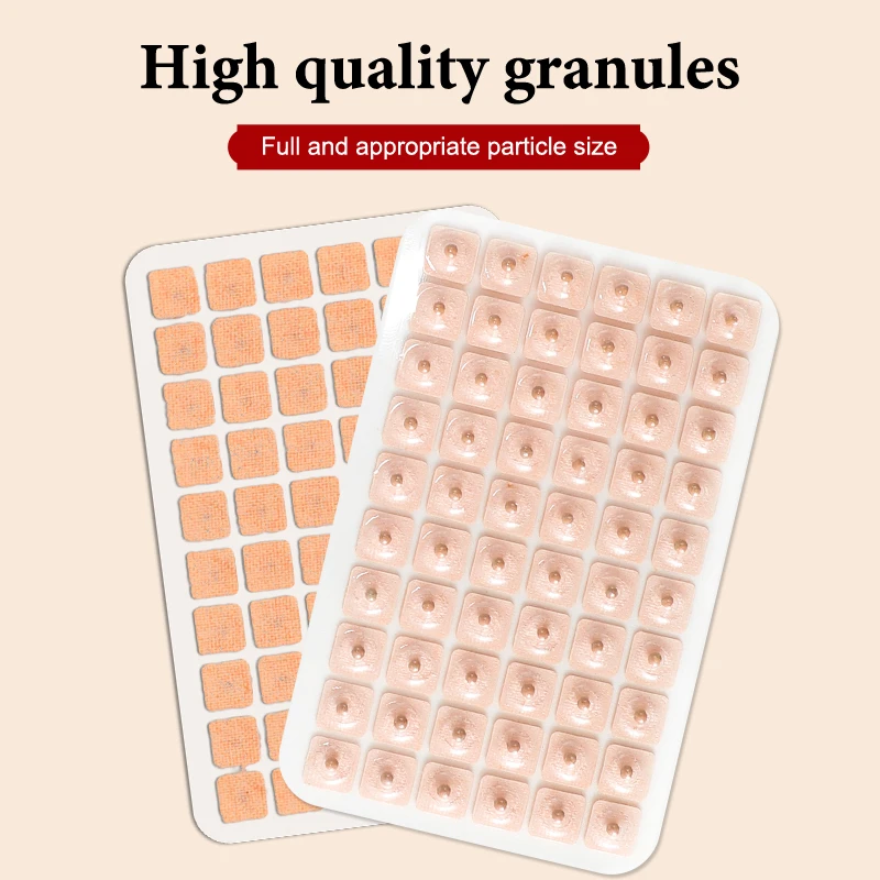 600 Patches Ear Care Red Bianstone Ear Acupuncture Massage Therapy Needle Patch Seeds Sticker Auricular Auriculotherapy Kit