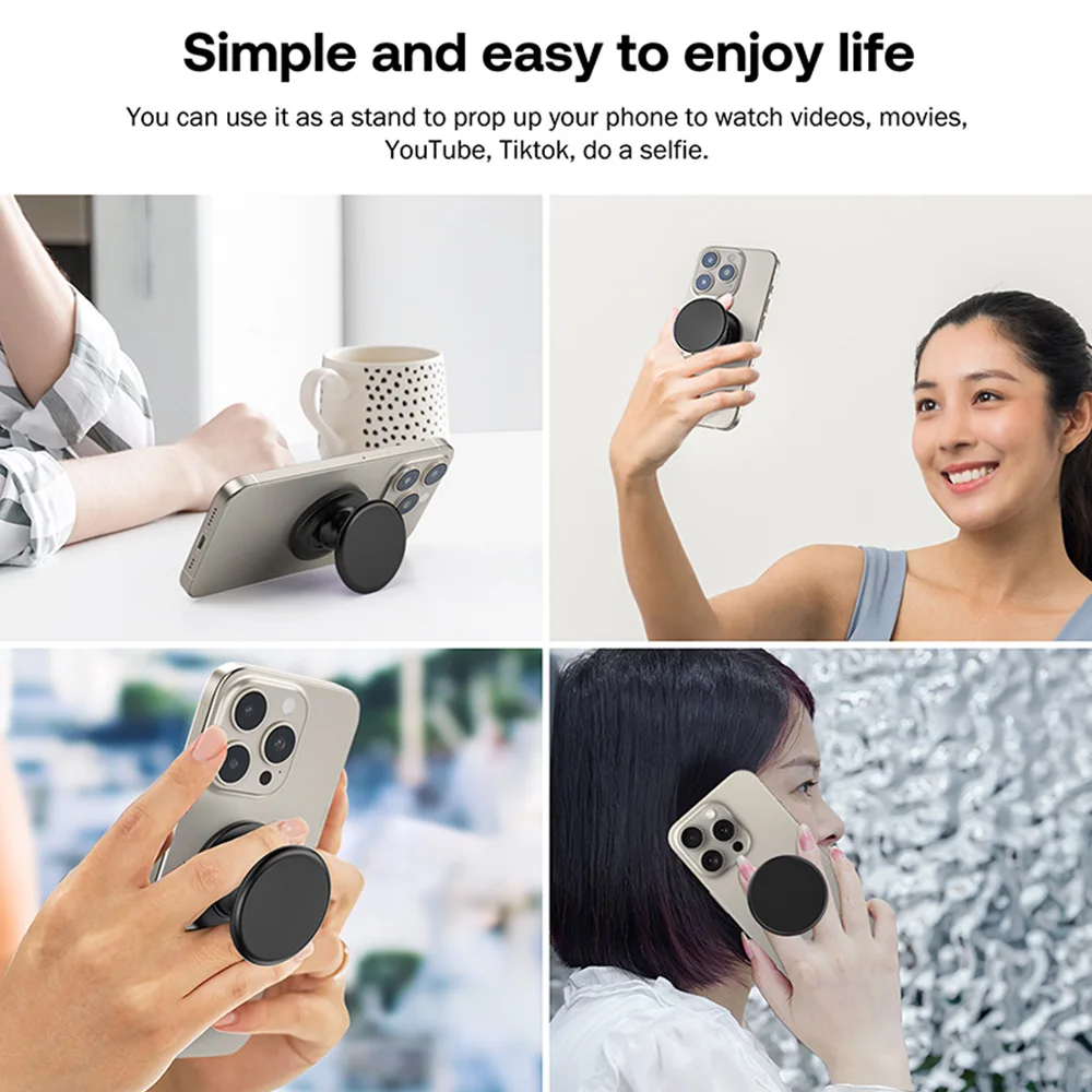 Grippopso selbstklebender Telefonsockelhalter, Fingergriffhalterung, unterstützt Telefon für iPhone 15 Pro Max 14 13, Samsung-Sockelständer