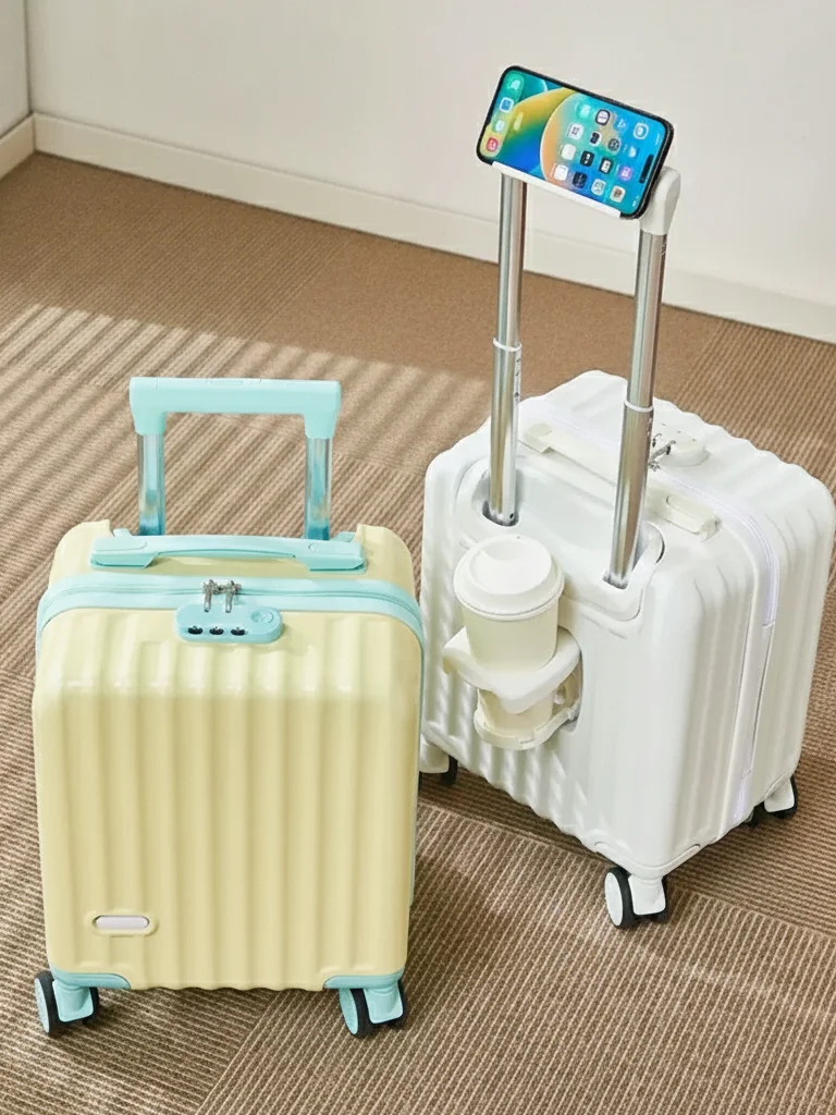 spring-autumn-airlines-boarding-bag-14-inch-luggage-travel-suitcase-new-2026-lightweight-children's-password-pull-bar-box