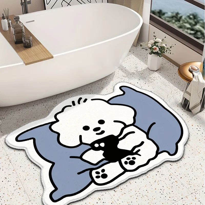 Plush Comfortable and Soft Bath Mat, Absorbent and Non Slip, Washable, Comfortable and Safe in The Bathroom or Living Room