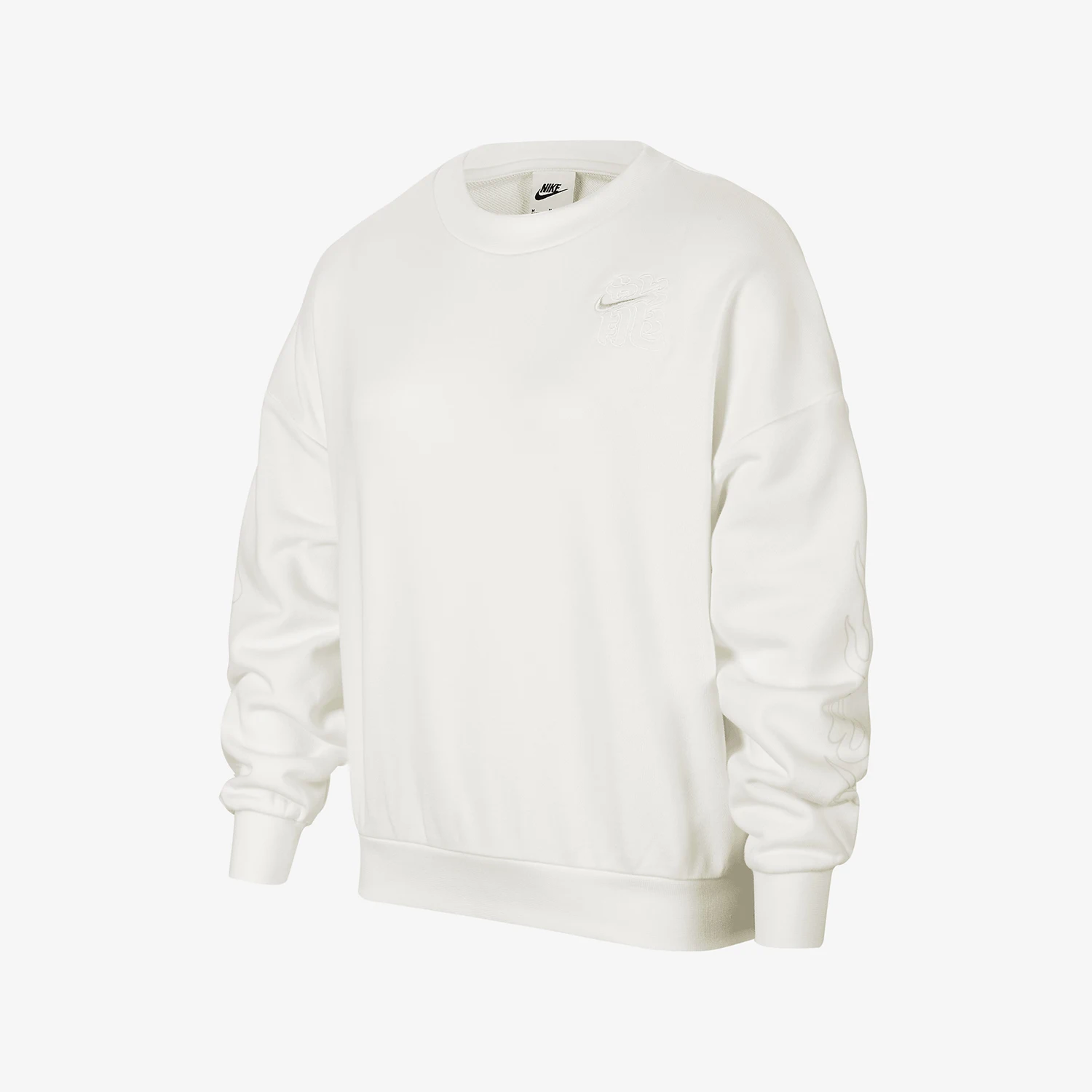 

Официальная спортивная одежда Nike, новый свободный пуловер с круглым вырезом для больших детей FZ6561-133