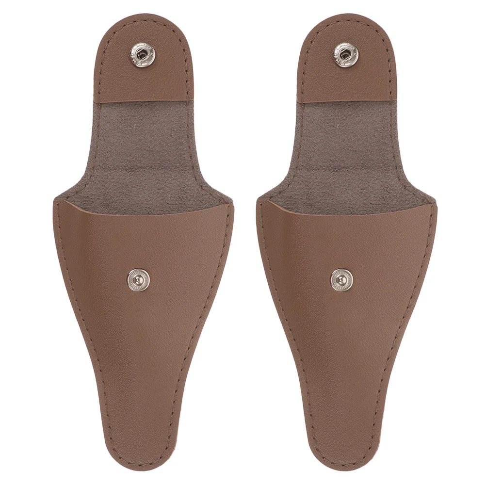 

2Pcs Cuticle Scissors Pouch Holder PU Manicure Tool Cover Stylish Grooming Accessory Nail Scissors Pouch