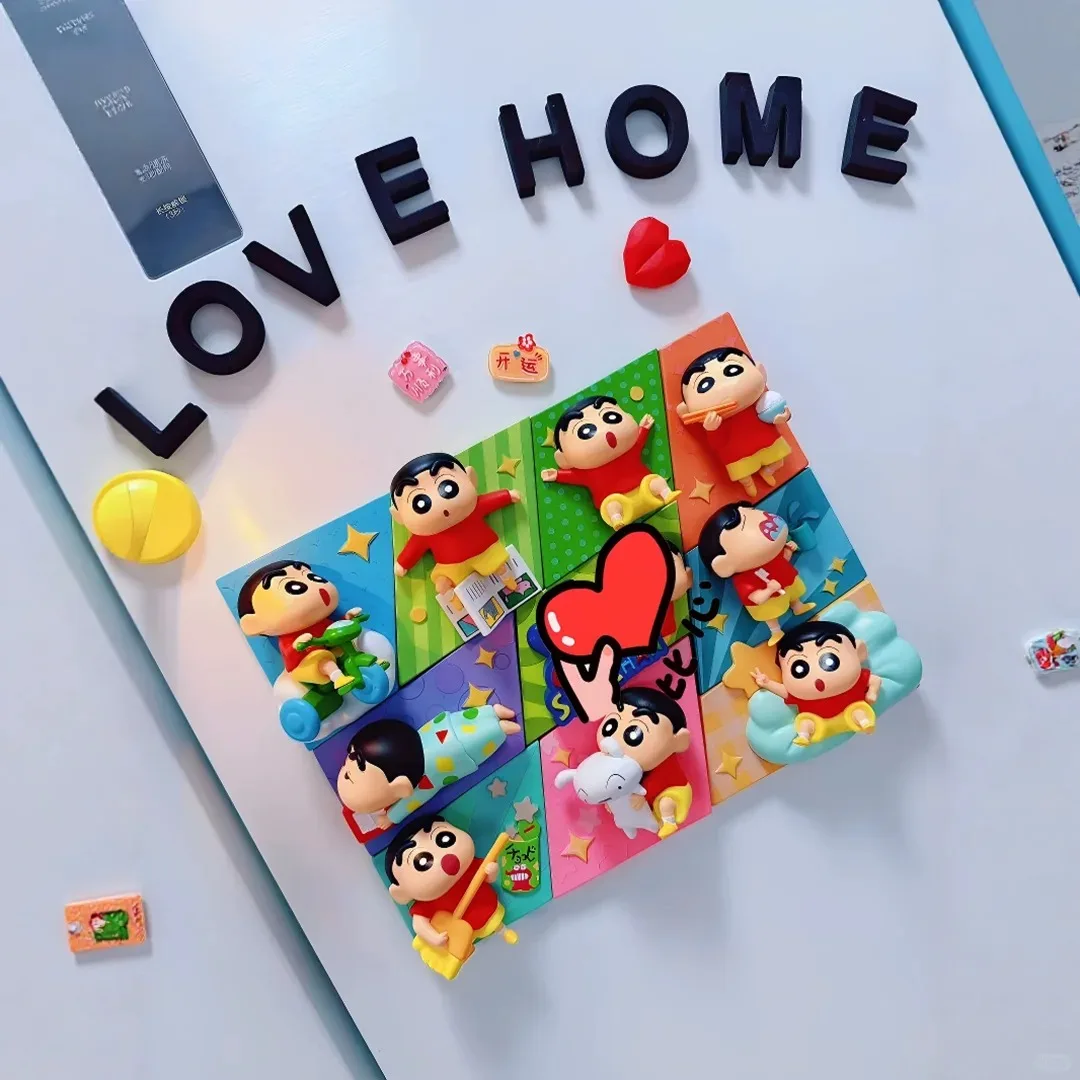 

Genuine Crayon Shin-Chan 3d Magnetic Refrigerator Sticker Blind Box - Happy Fragments Trendy Healing Doll Toy For Christmas Gift