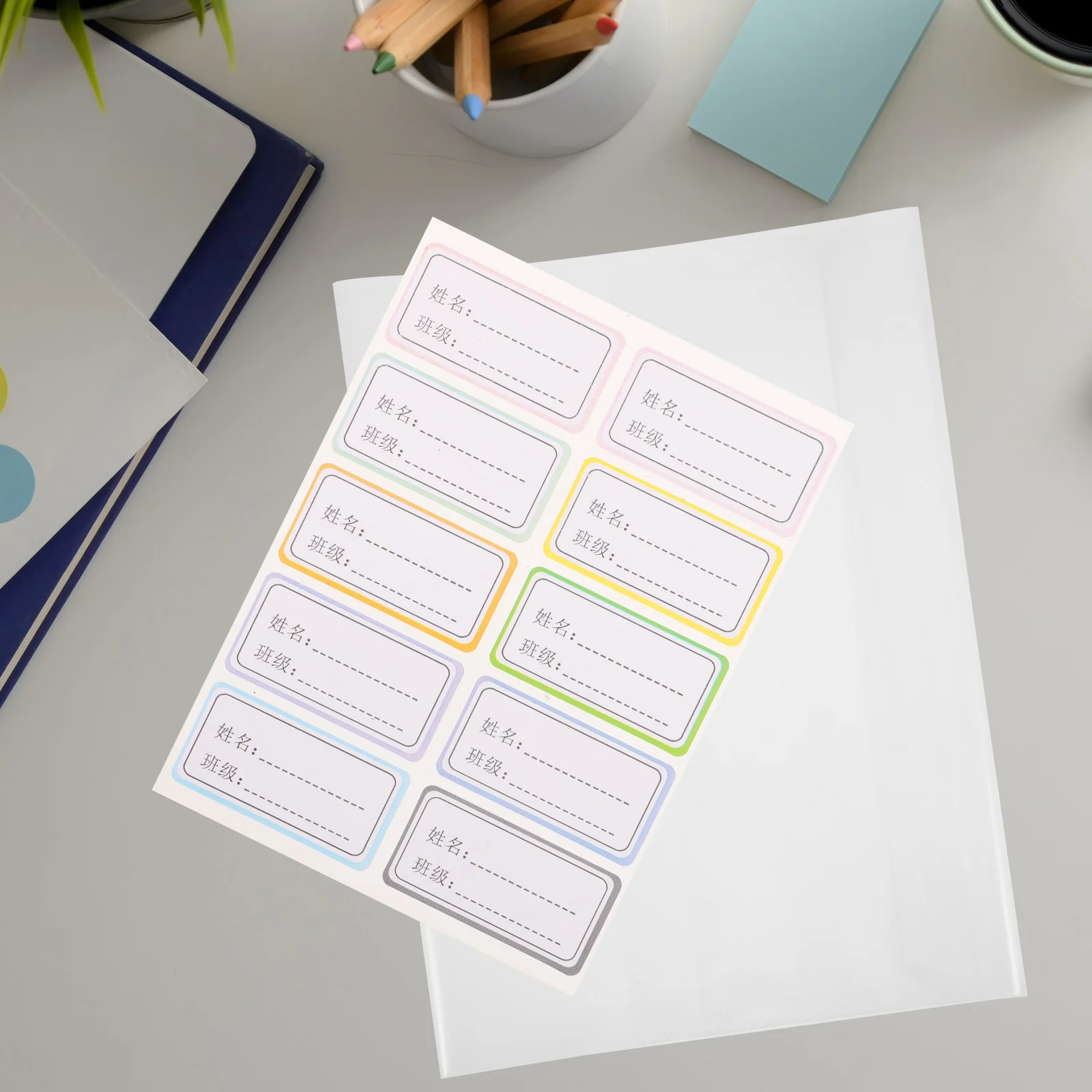 10 Pcs Self-adhesive Book Cover Jacket Film Clear Protector Protective Transparent Plastic Textbook Covers