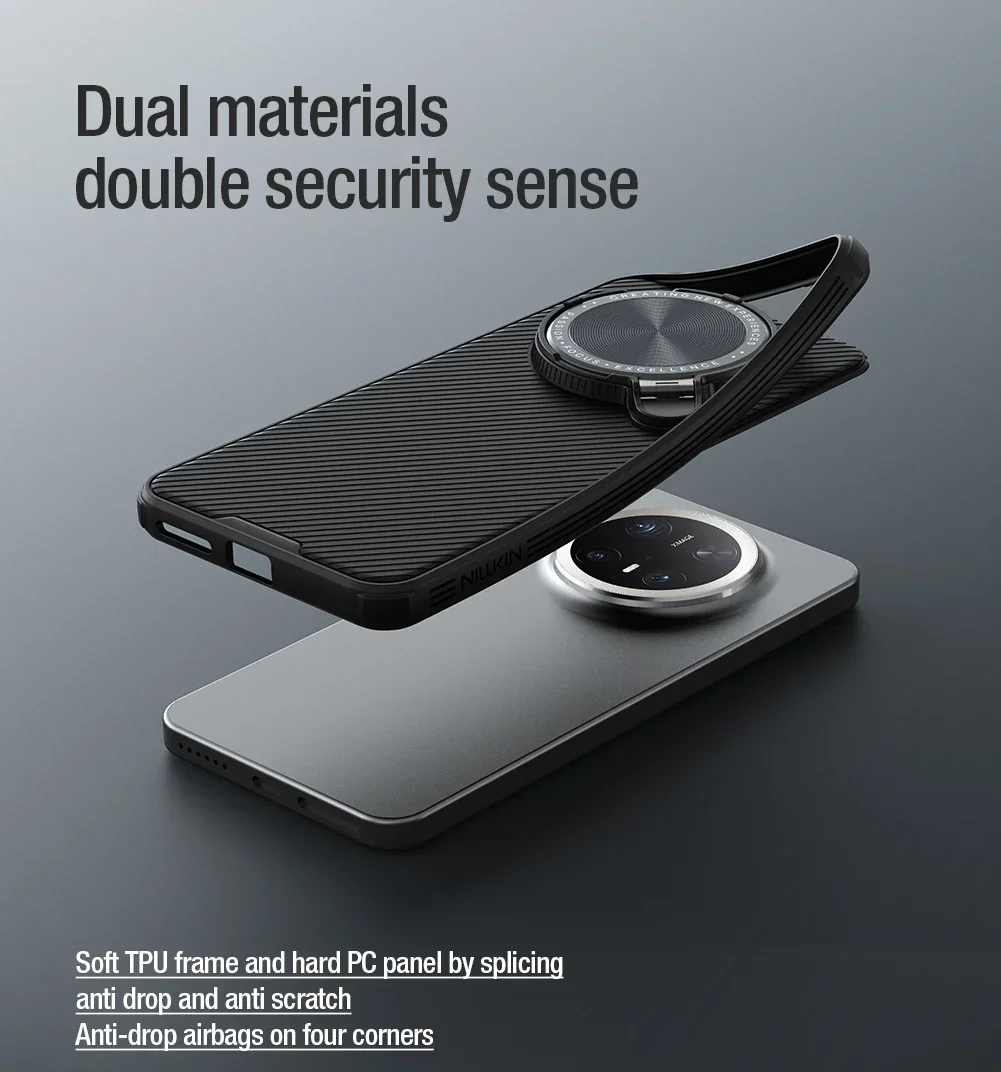 NILLKIN Etui na Huawei Mate 70 Pro 70 Pro Plus Mate 60 Pro Plus CaseCamShield Prop Slide Camera Protection Lens WIth Kickstand Case