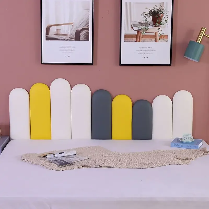135cm 150cm Bed Headboard Wall Stickers Cabecero Cama Tete De Lit Anti-Collision Soft Wall Panel for Bedroom Bed Head Home Decor