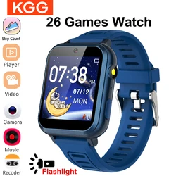 Children's Wristwatch 24 Games Kids Smart Watch Music Play Pedometer Tracker Time Display Video Audio Record Torch Smartwatch