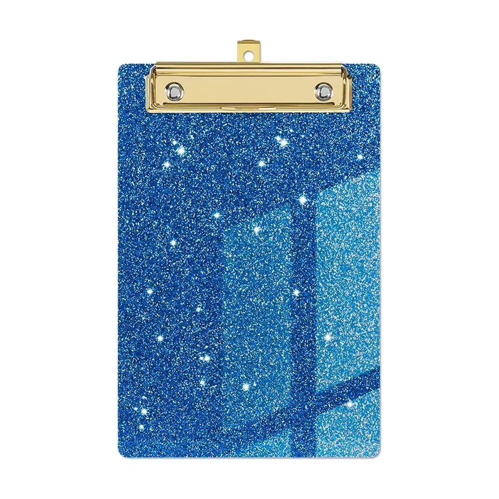 With Low Profile Gold Clip Glitter Writing Clipboard Writing Tablet Paper Organizer Flash Memo Clipboard Menu Folder Sparkly