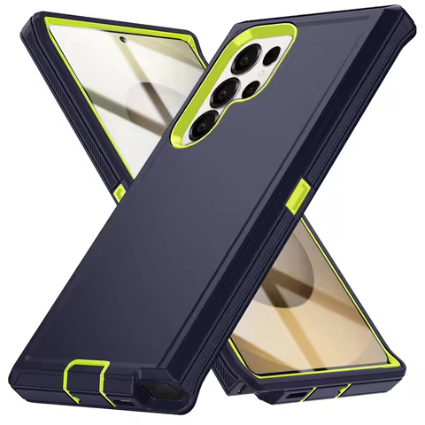 Military Armor Shockproof Phone Cases For Samsung S25 Ultra Case Bracket TPU Cover For Samsung S24 S23 S22 S21 S20 Plus Ultra FE