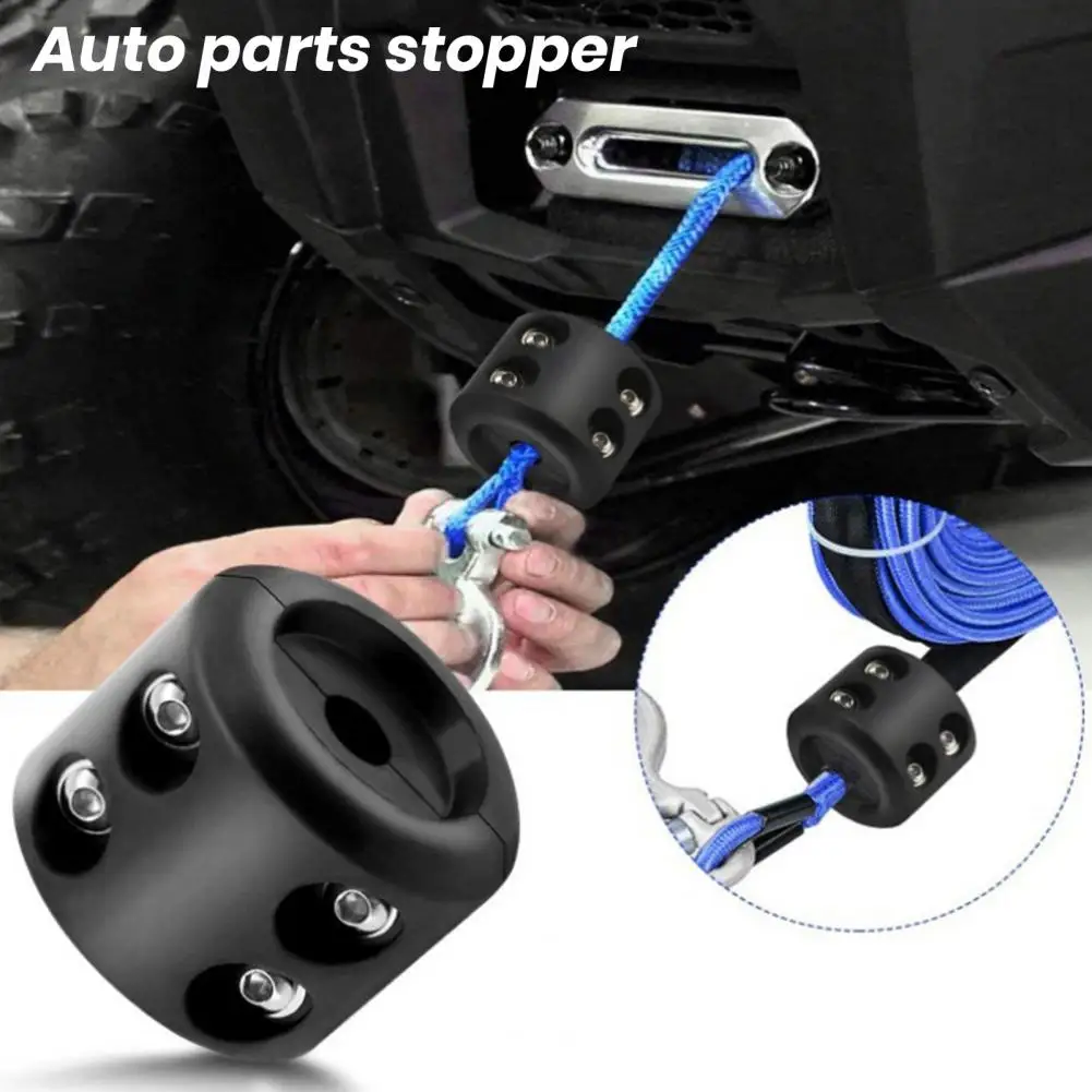 Rubber Cord Plug Car Protector Winch Cable Hook Stopper Shock Absorbent Steel Plate Reinforced Winch Stop Vehicle Modification