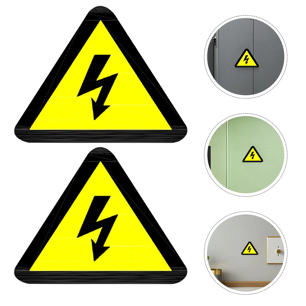 

100 шт. треугольная предупреждающая наклейка 5x5 см, высоковольтная этикетка безопасности электрическим током, устойчивый к атмосферным воздействиям клей для оборудования