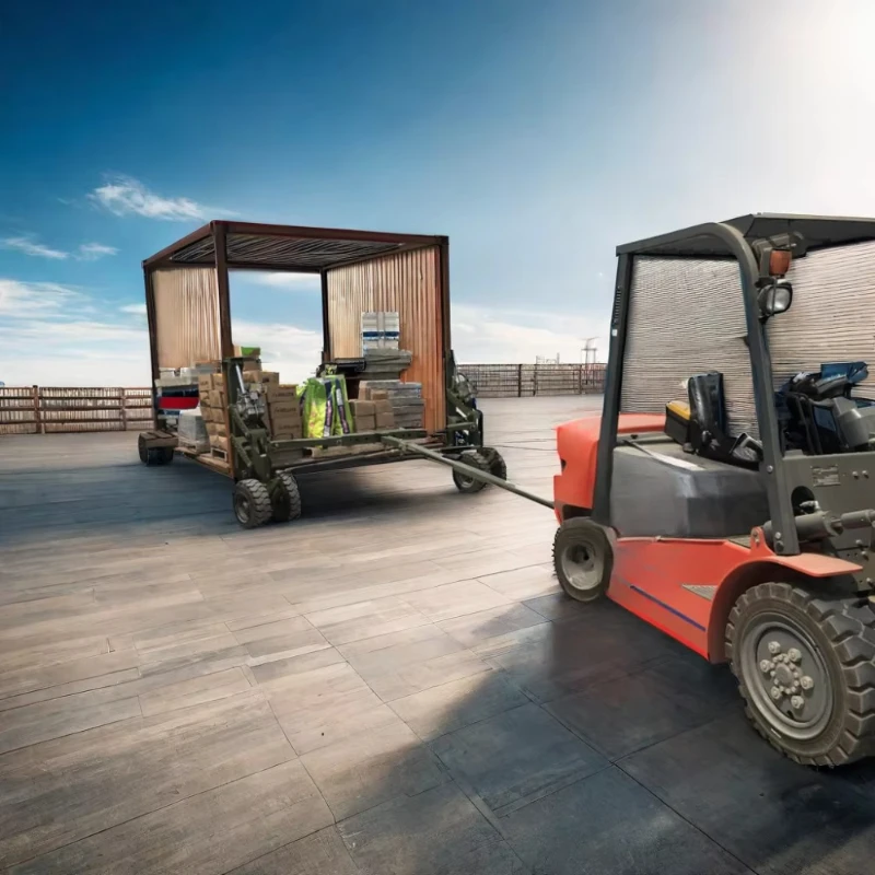 Container lifting and transportation system, with new gearbox core components, material handling equipment