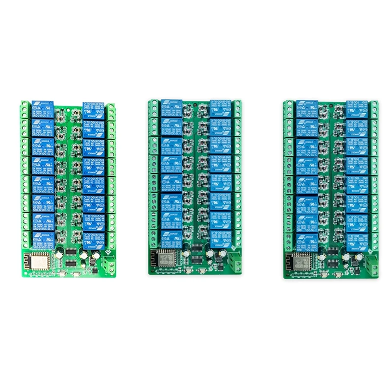 

IDUD ESP8266 WIFI 16-канальный релейный модуль ESP-12F Мощность макетной платы, 16-контактный релейный модуль, режим питания
