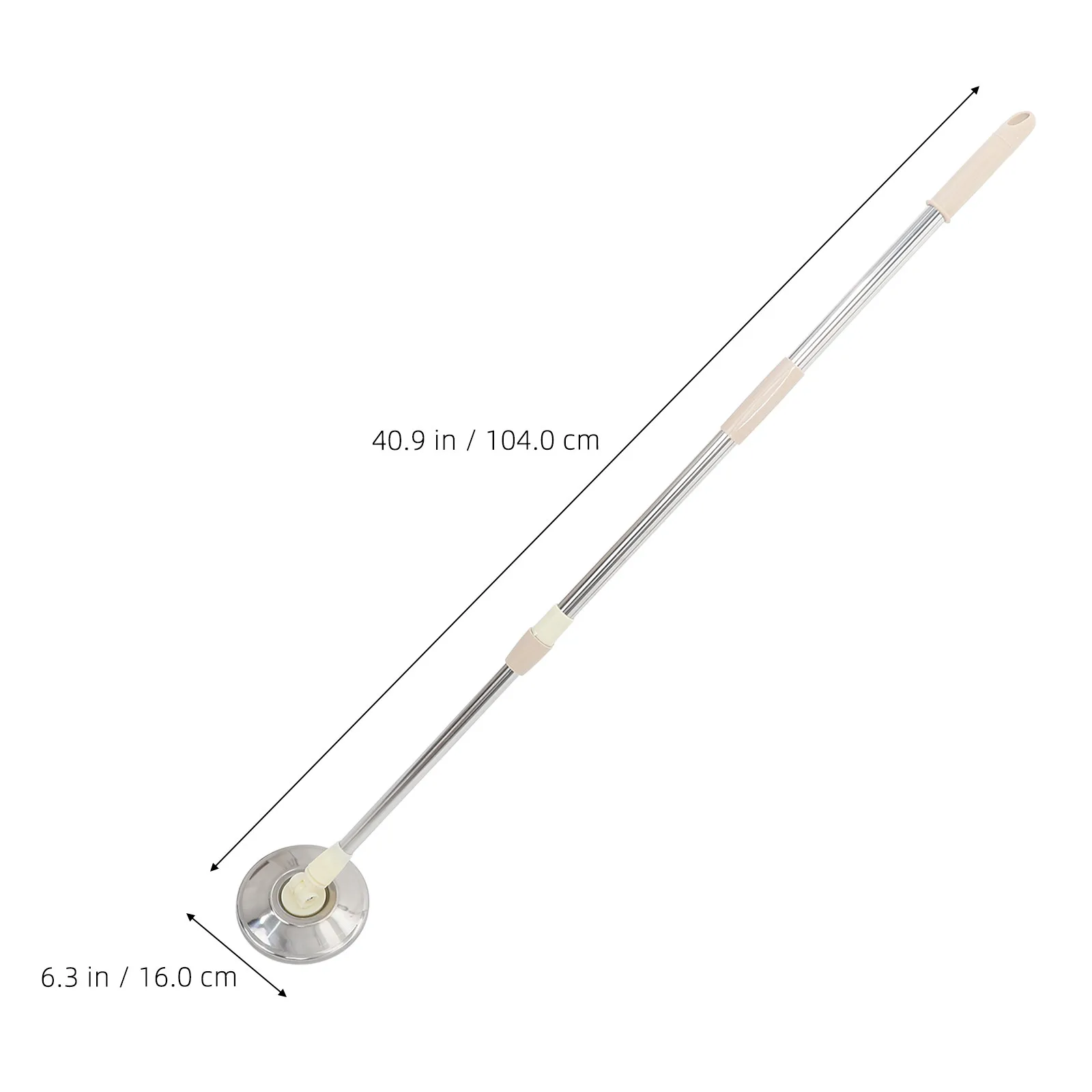 Telescopic Stainless Steel Handle Replacement Rotating Household Mop Stick Plastic Disc Floor Cleaning Mopping