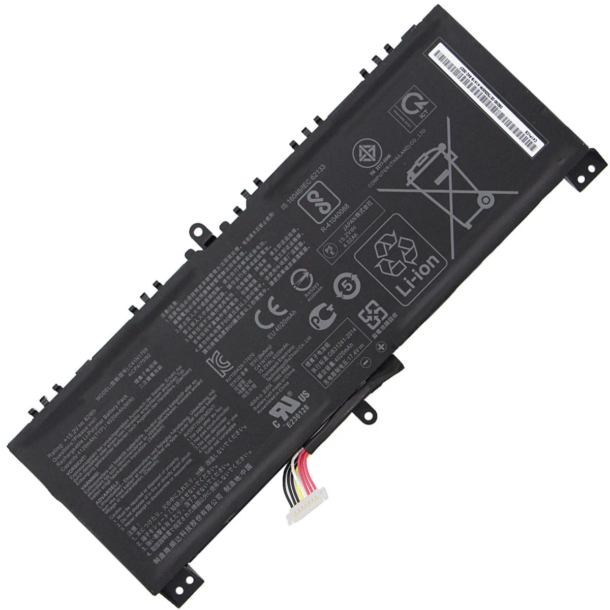 15.2V 62Wh 4120mAh Laptop Battery C41N1709 For ASUS ROG Strix GL503VS EI038T DH74 EI005T EI044T