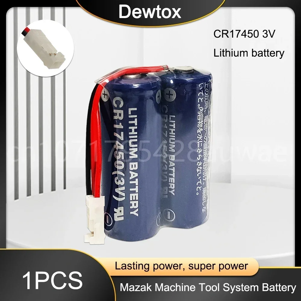 1PCS CR17450 3V 2600mah Original Battery Pack CR17450SE Lithium Battery PLC Industrial Control Li-ion Battery with Plug