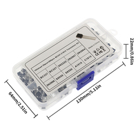 Transistor Kit Assortment Box 10 Values TO-92 2N2222 2N2907 2N3904 2N3906 S8050 S8550 A1015 C1815
