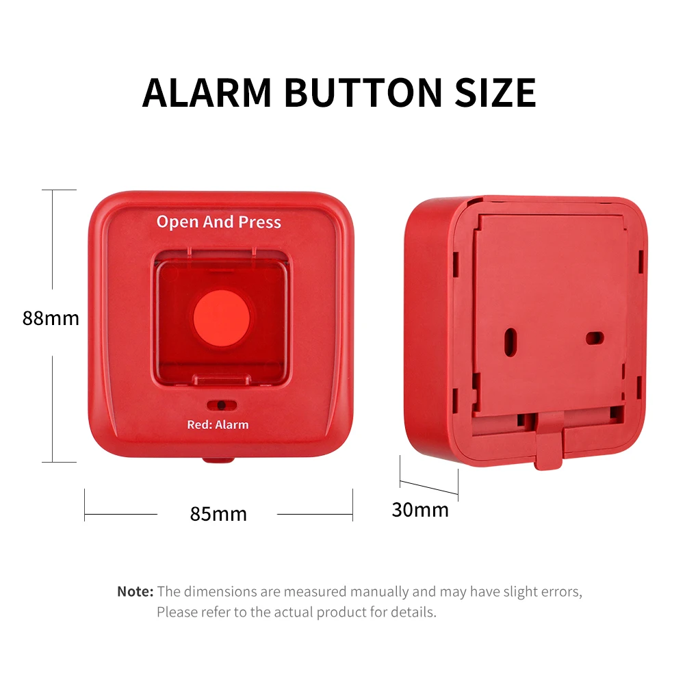 Wireless RF 433MHZ Fire Alarm Panel Manual fire alarm bell alert Wireless Audible and Visual Alarm Security System