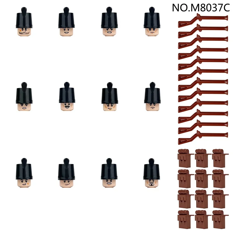 Caribbean Pirates Medieval European Royal Navy Soldiers Weapons Accessories Building Brick Military Army Blocks Toys for Boys