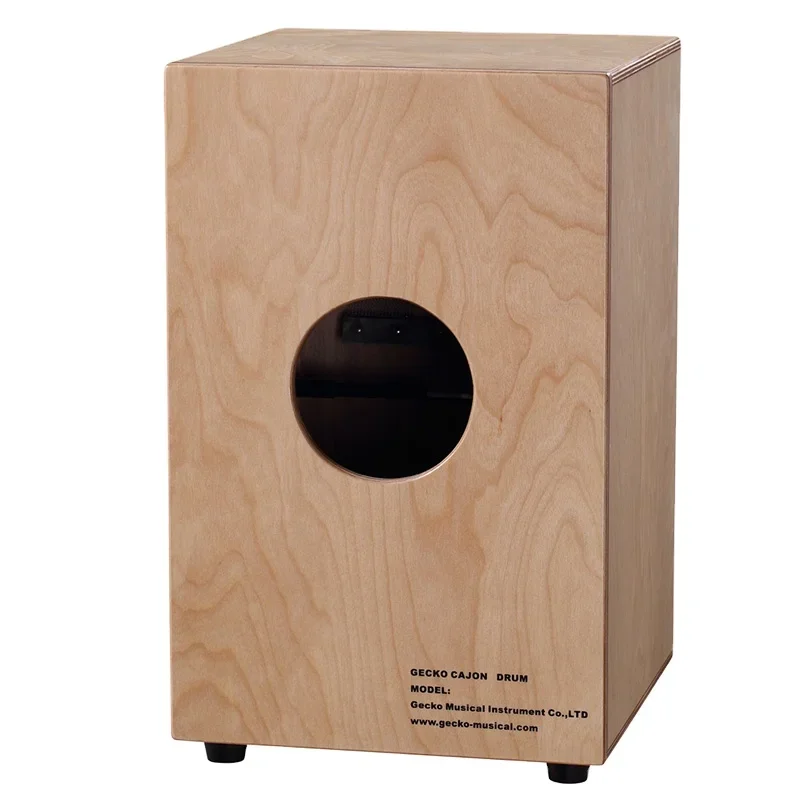 GECKO CL11NB Cajon Box Drum Musical Percussion Instrument Black And White Birch Wood Black Wood Cajon Box Drum For Entertainment