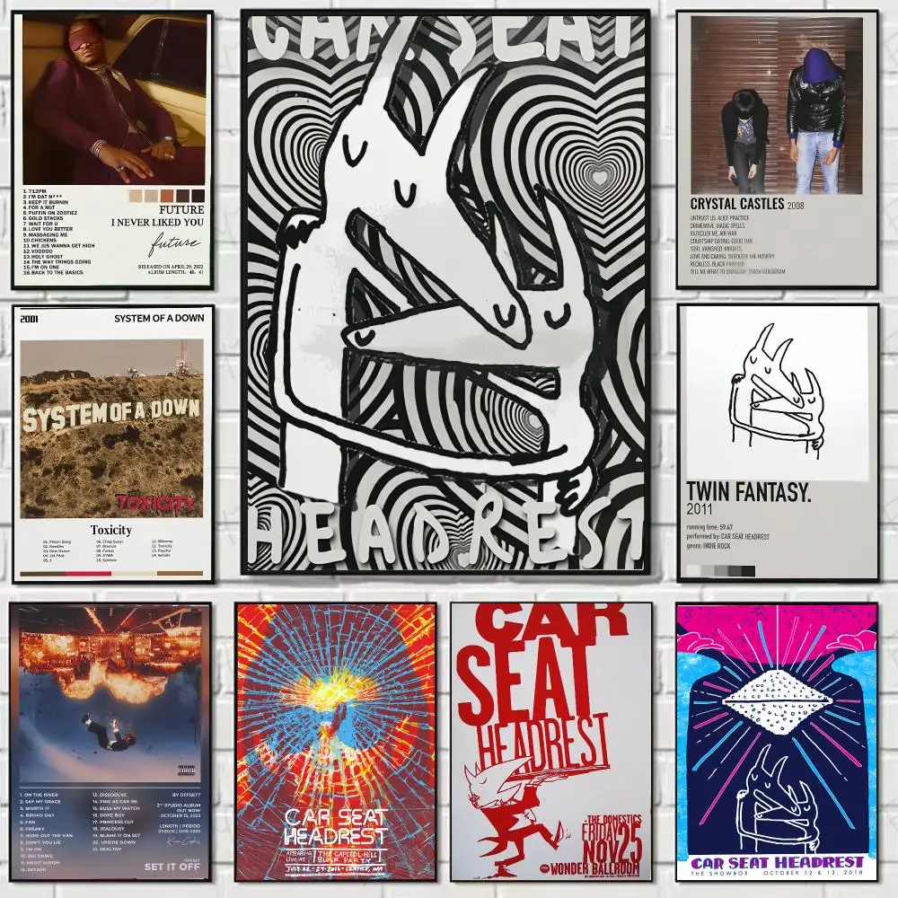 Band C-Car Seat Headrest Poster Stickers, suitable for game rooms, bedrooms, corridors, home wall art decor, gifts
