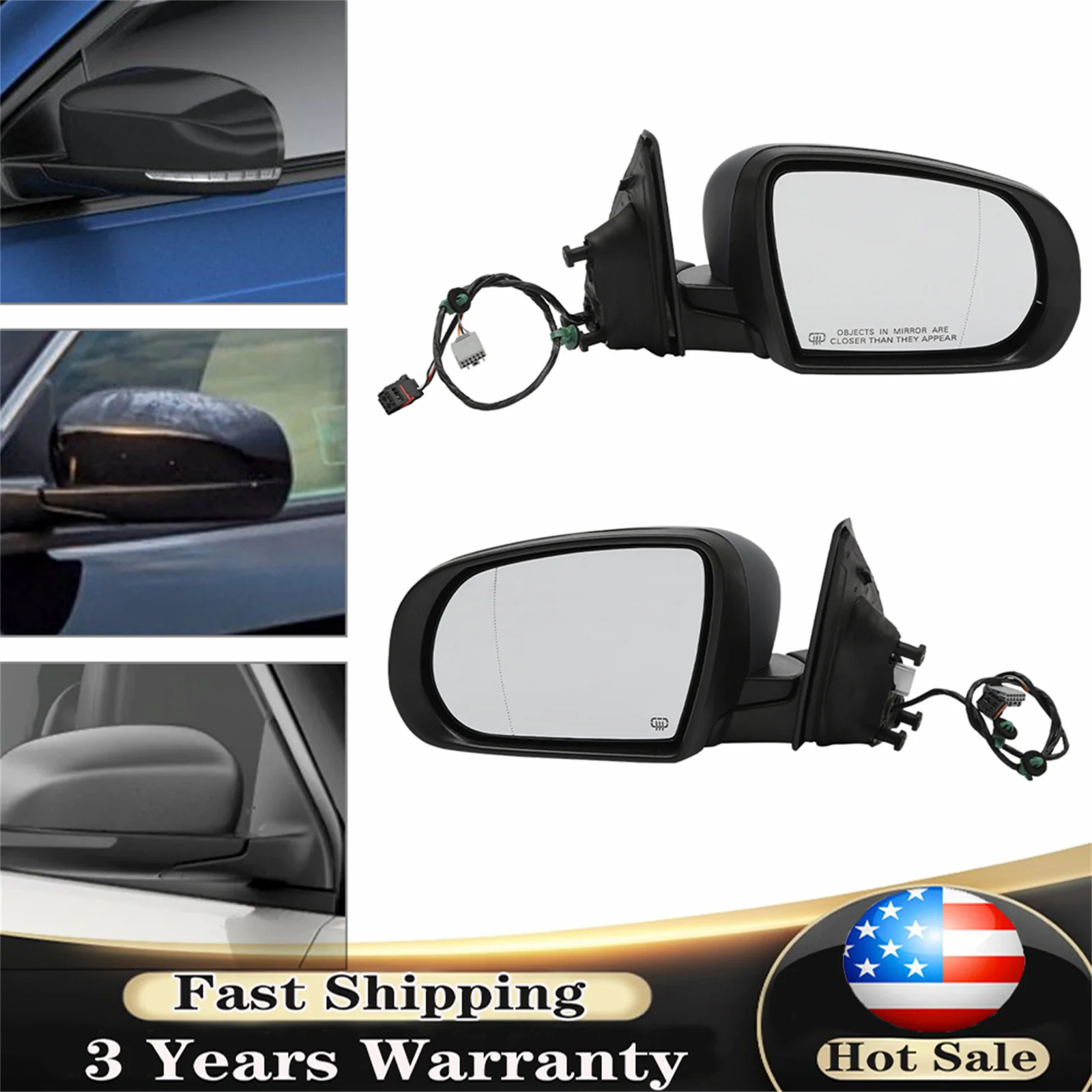 

Rearview Mirror For 2017 2018 2019 2020 2021 2022 Jeep COMPASS Mirror Heated LH or RH 68365137AA