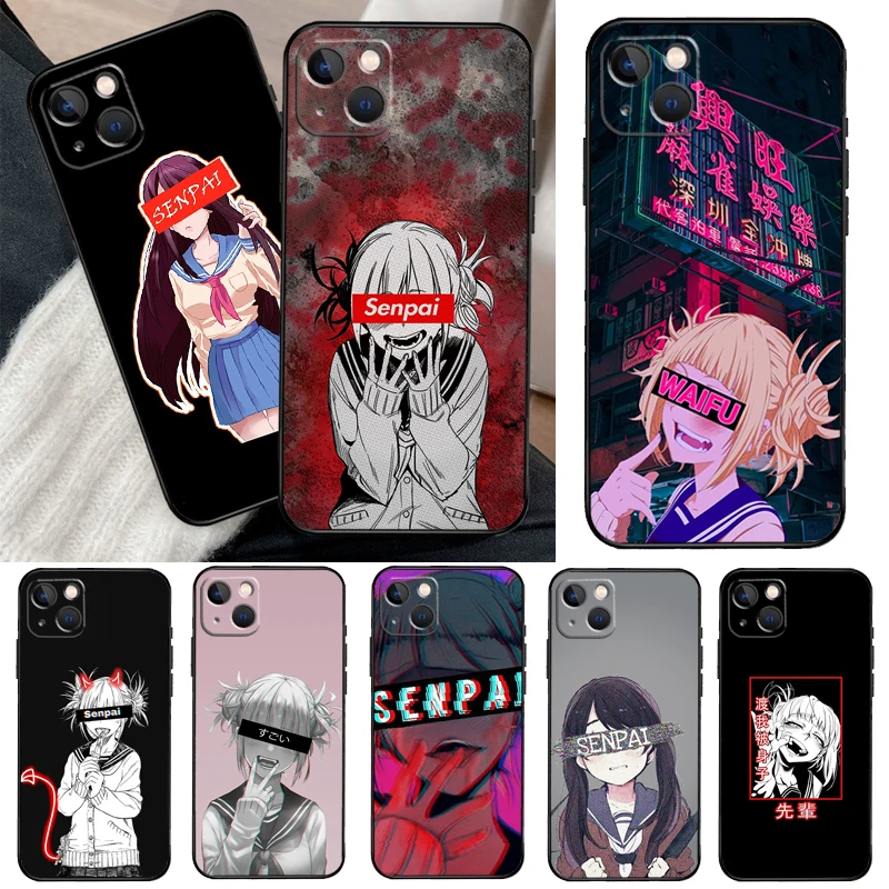 Funda de Teléfono con Diseño de Anime Sugoi Senpai para iPhone 17 16 15 14 13 11 12 Pro Max Plus 13 12 mini 16e 17 Air Bumper Cover