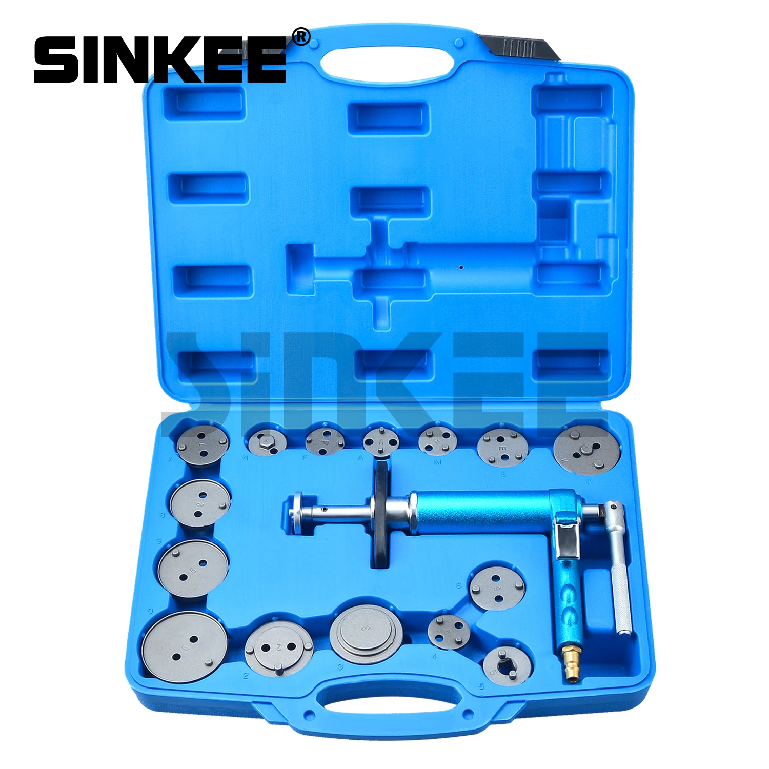 16PC Pneumatic Air Rear Disc Brake Caliper Piston Pad Compressor Wind Back Service Brake Pad Exchanger Caliper Tool