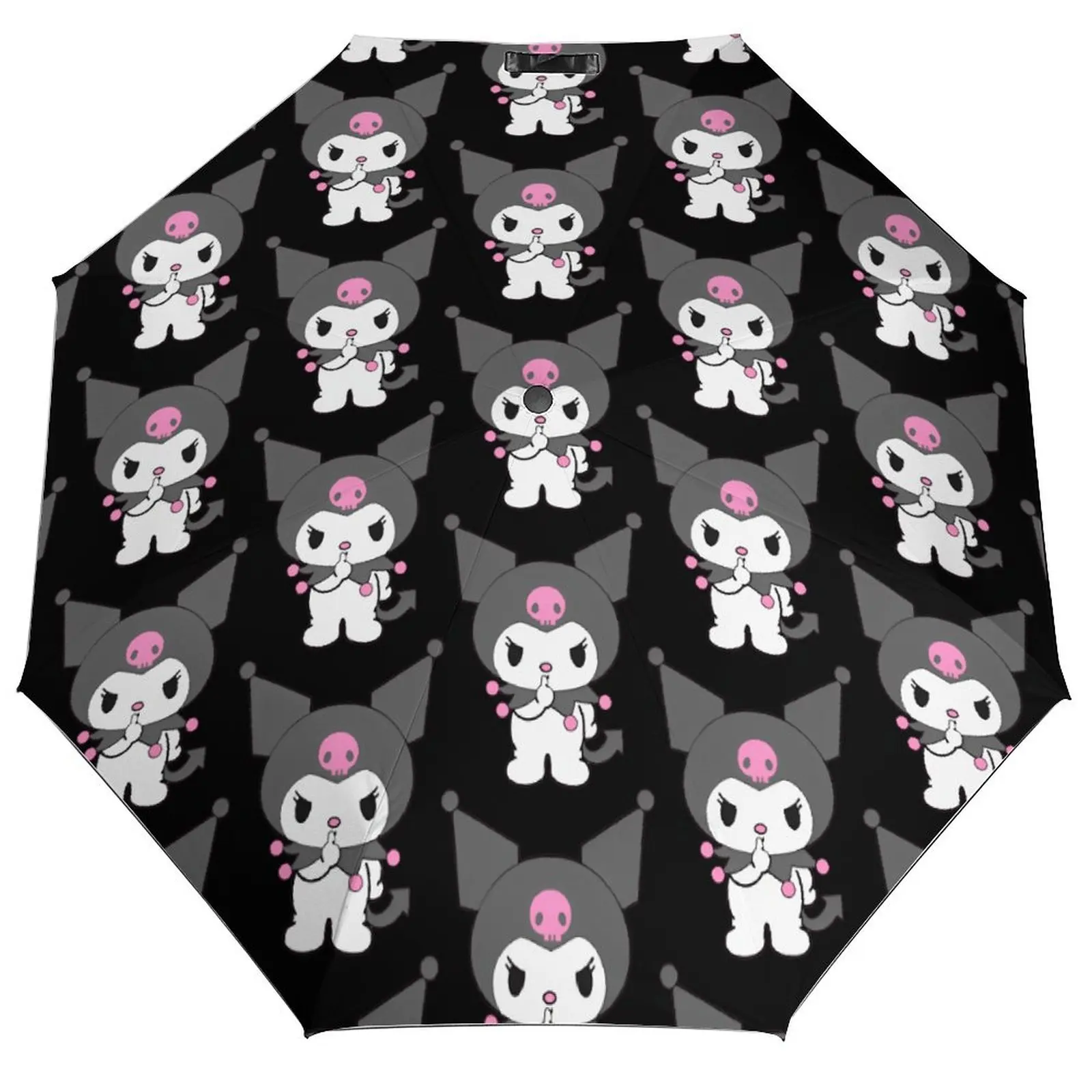 

8-рулочный 3-кратный автомобильный зонт, ветрозащитный солнцезащитный козырек Kuromi, японский кавайный мультяшный зонт, дорожные складные компактные зонты