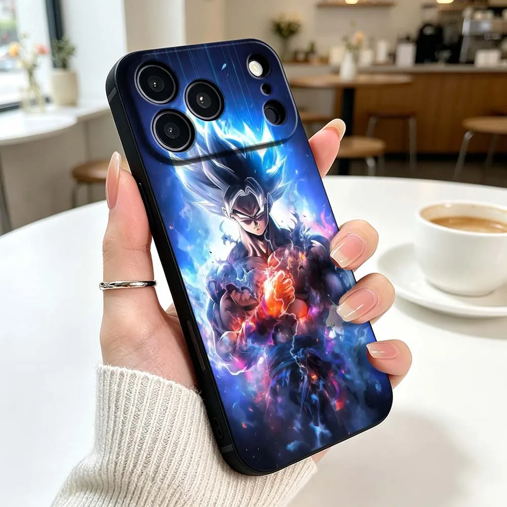 D-Dragon Ball Son Goku Saiyan For Apple iPhone 17 Air 16 16e 15 14 13 12 11 XS Pro Max Plus Black Soft Cover Phone Case