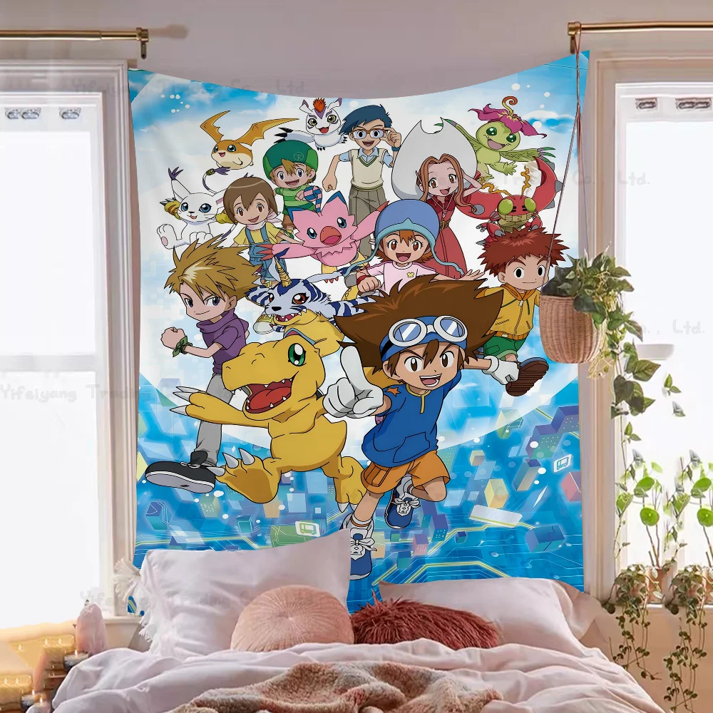 Anime Digimon Hanging Bohemian Tapestry Bohemian Wall Tapestries Mandala Cheap Hippie Wall Hanging