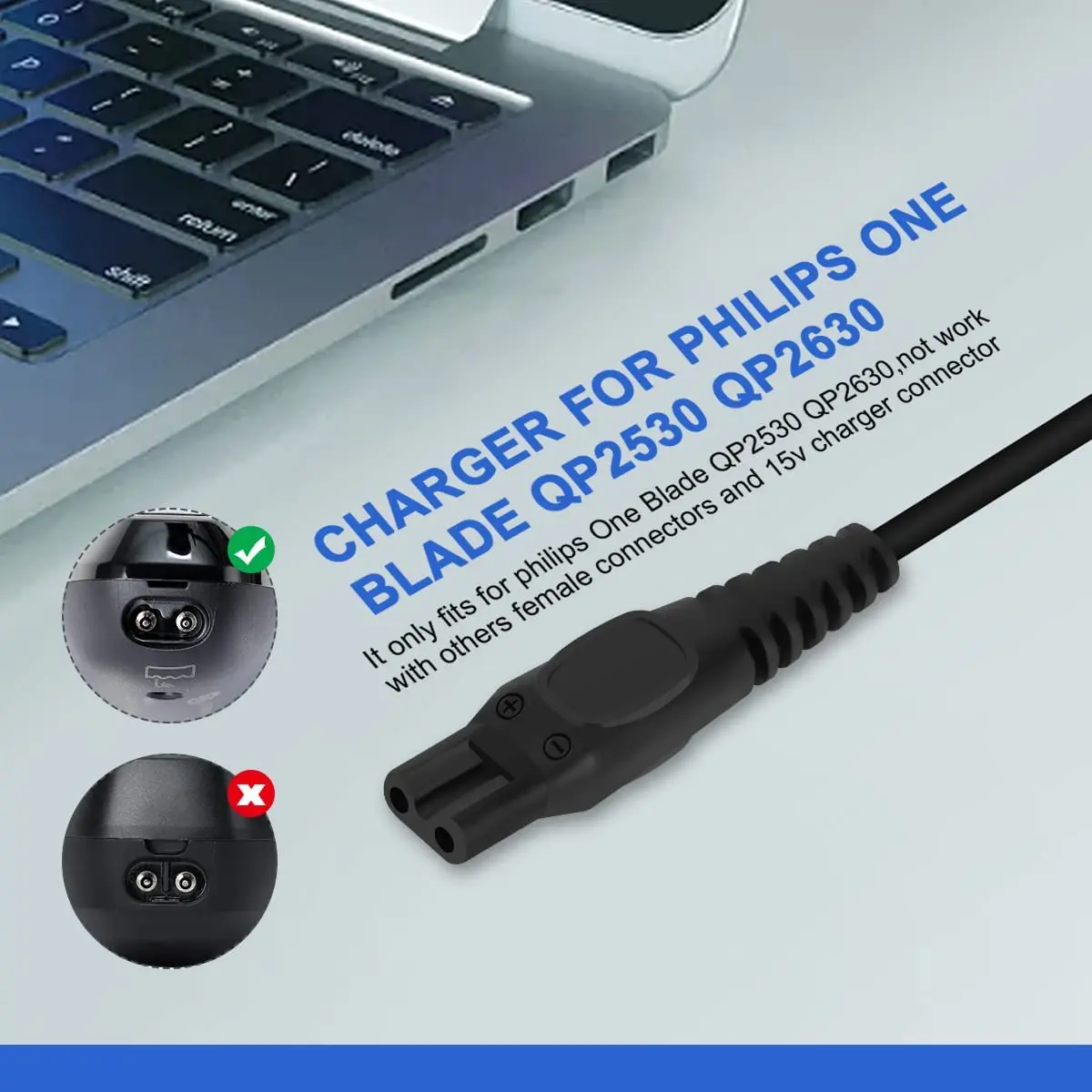 8V USB Charging Cable Power Cord for Philips for Norelco One blade QP2530 QP2630 HQ850 HQ912 HQ913 HQ914 HQ915 Trimmer Shaver
