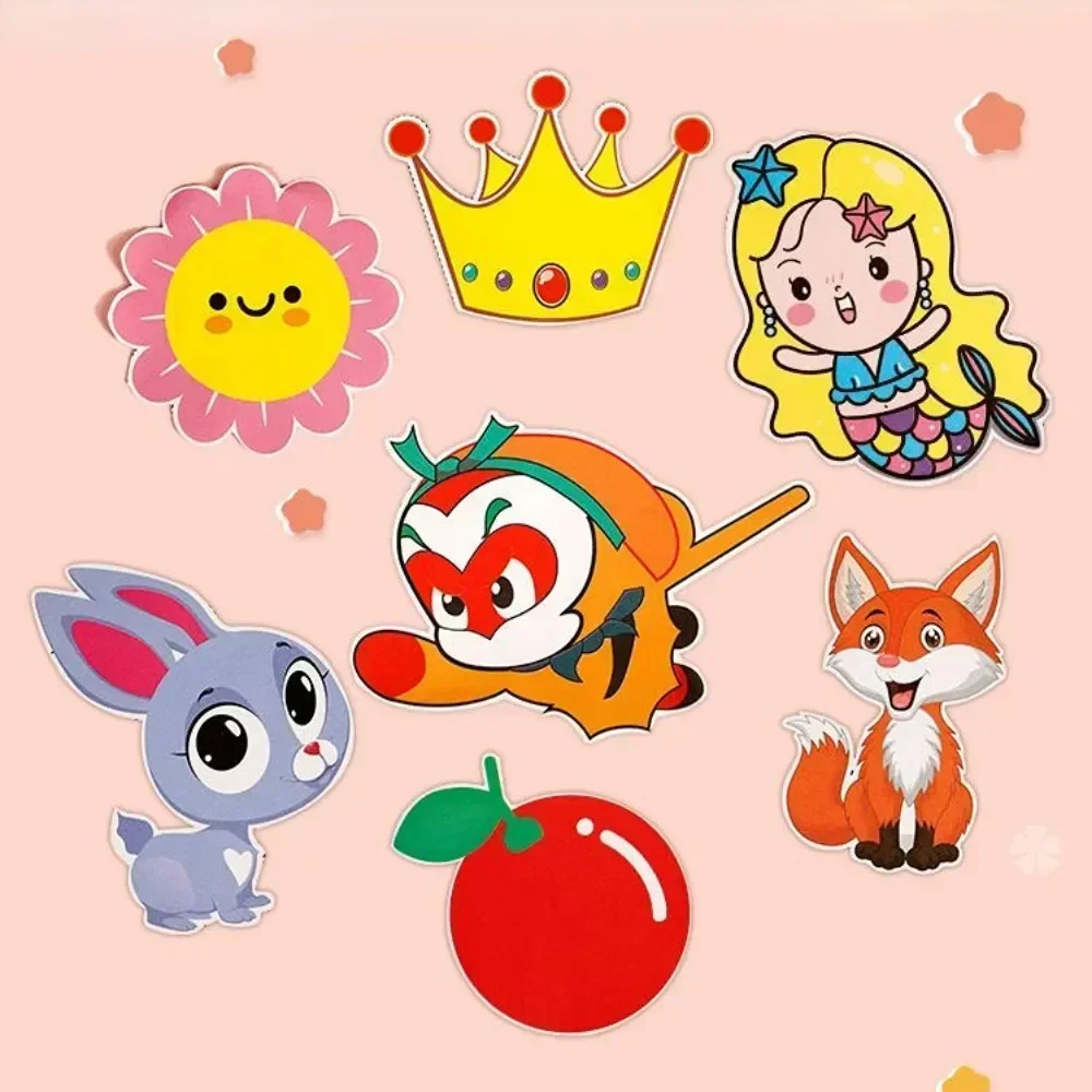 48pcs DIY Children Handmade Paper Cut Book Craft Toys Kids Crafts Cartoon Scrapbooking Paper Toys for Kids Learning Toys Gifts