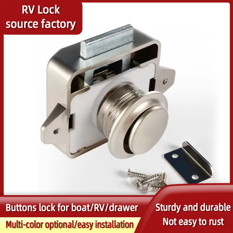 

RV Caravan Accessories Push Button Lock Keyless Pop Up Latch Multi Color Practical Easy To Install