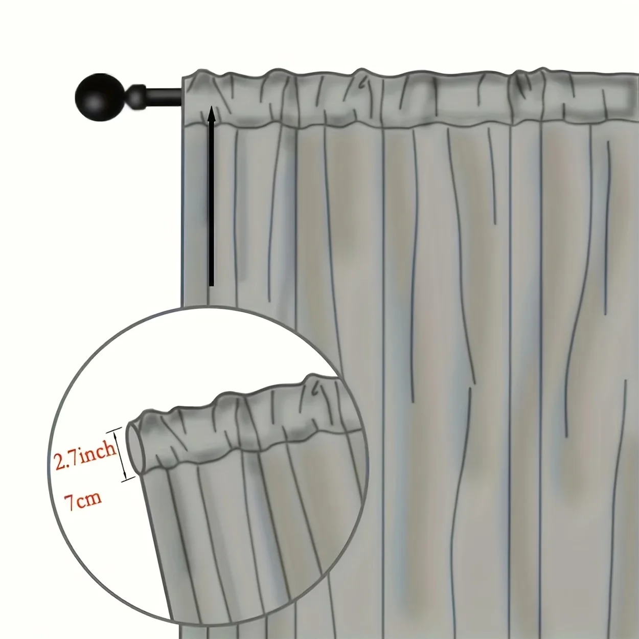 1pc Linen Texture Curtain, Simple Filter Curtain, Suitable for Bedroom and Living Room Decor, Linen Style