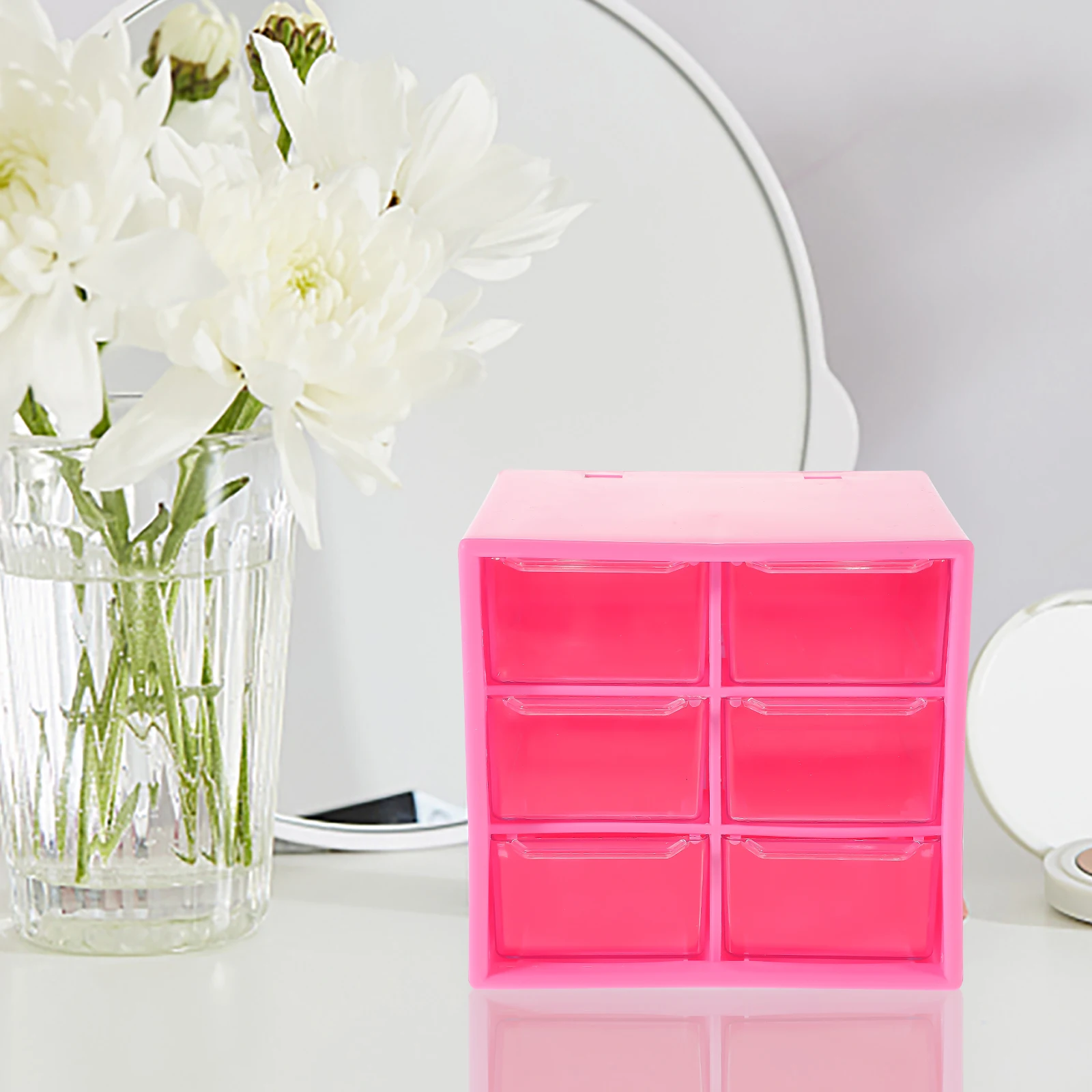 

6 Grid Anti Dust Drawers Storage Box for Cosmetics Stationery Jewelry Desk ganizer Desktop Storage Solution Practical Office