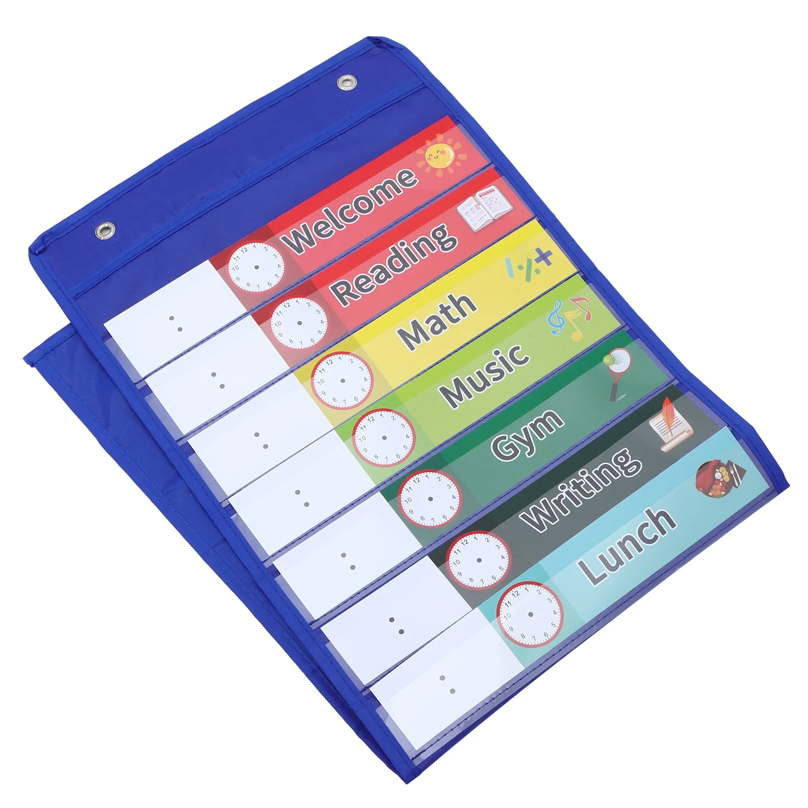 

1 set 14 Grids Oxford Schedule Hanging Bag Daily Schedule Pocket Chart Chart Black Classroom Storage Organizer