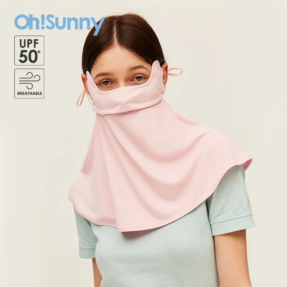 OhSunny  New Women UV Protection Scarf UPF50+ Breathable Facemask Neck Wraps Washable Quick Dry for Outdoor Golf Cycling