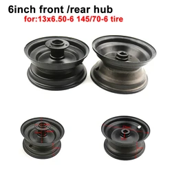 6inch Front/rear rims for 50cc 70cc 90cc 110cc ATV Go Kart Buggy Razor Scooter Lawn mower 13X6.50-6 145/70-6 tires wheels parts