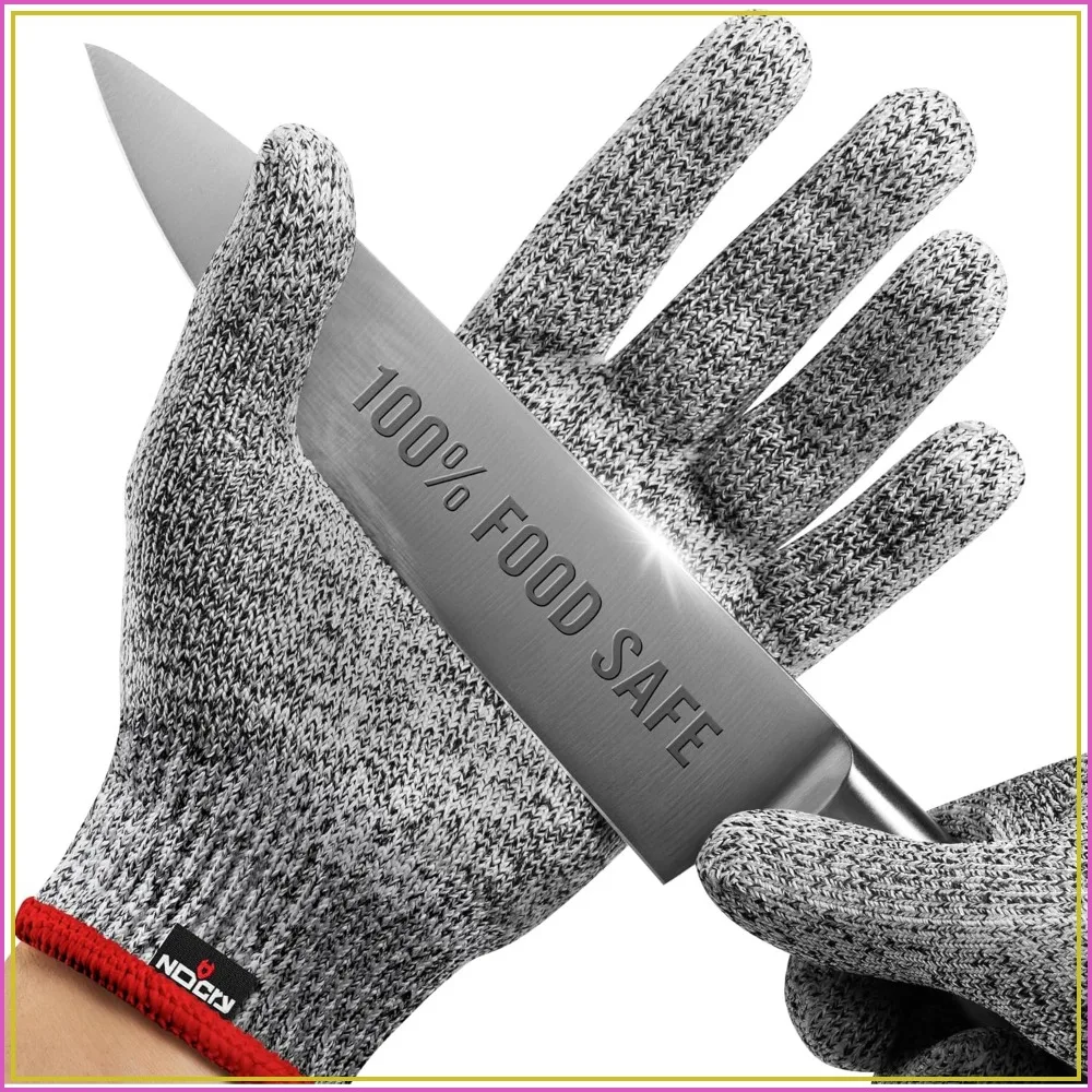 Premium Cut Resistant Gloves Food Grade — Level 5 Meat Cutting Glove for Chefs & Butchers — Perfect Mandoline Glove or Oyster Shucking Gloves with Superior Comfort & Dexterity