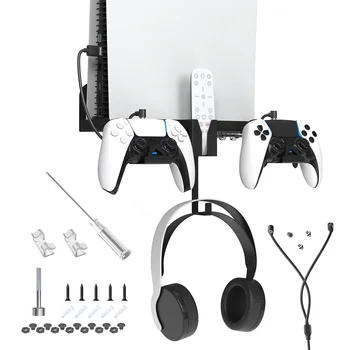 행어 금속 방열 거치대 공간 절약 랙, PS5 게임 콘솔 벽 마운트 브래킷, 게임 패드/헤드셋 보관 스탠드 Best5 행어 금속 방열 거치대 공간 절약 랙, PS5 게임 콘솔 벽 마운트 브래킷, 게임 패드/헤드셋 보관 스탠드 Best5