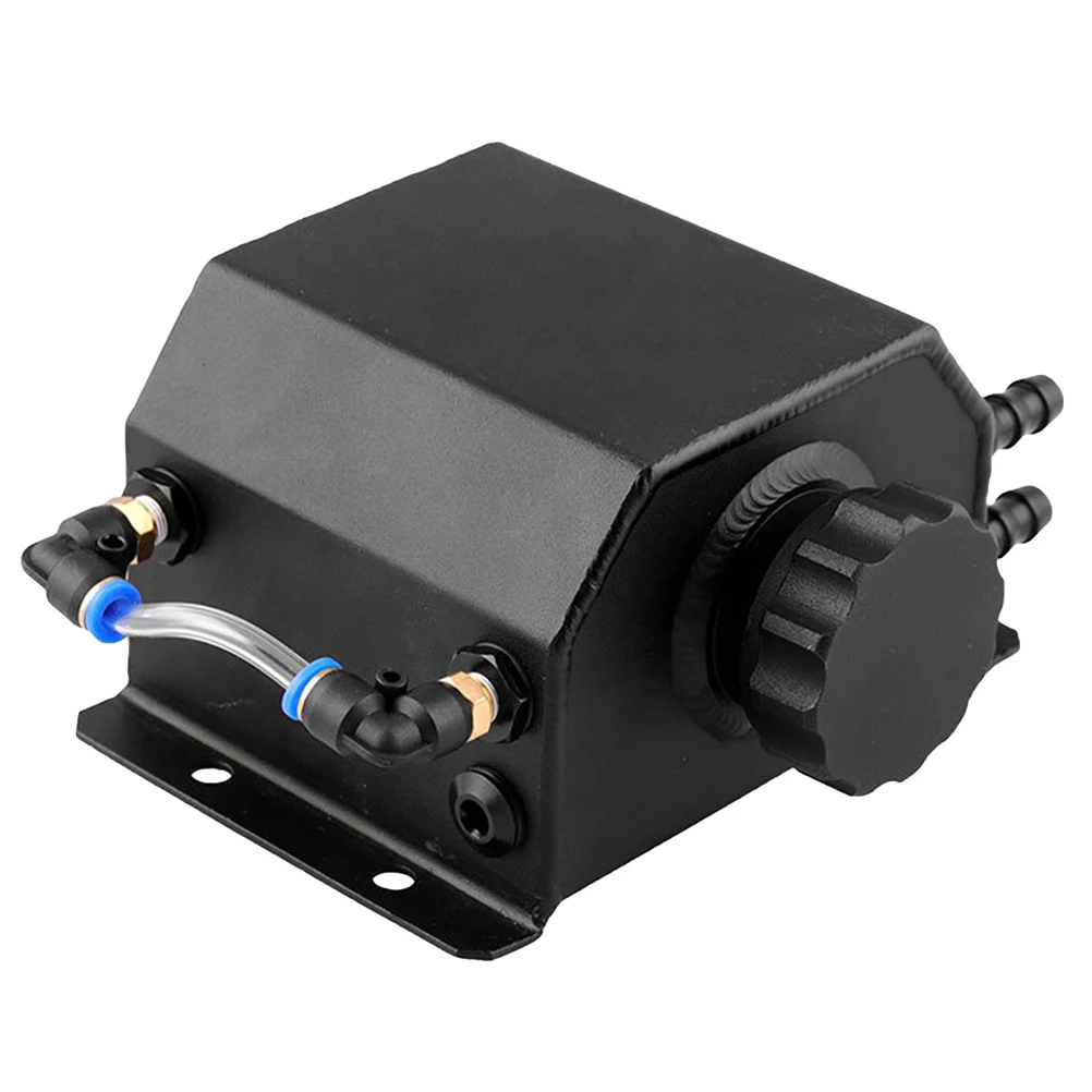 

1L Aluminum Car Oil Catch Can Engine Tank Reservoir Durable Separator Ventilating Pot Universal Fit Most Cars Large