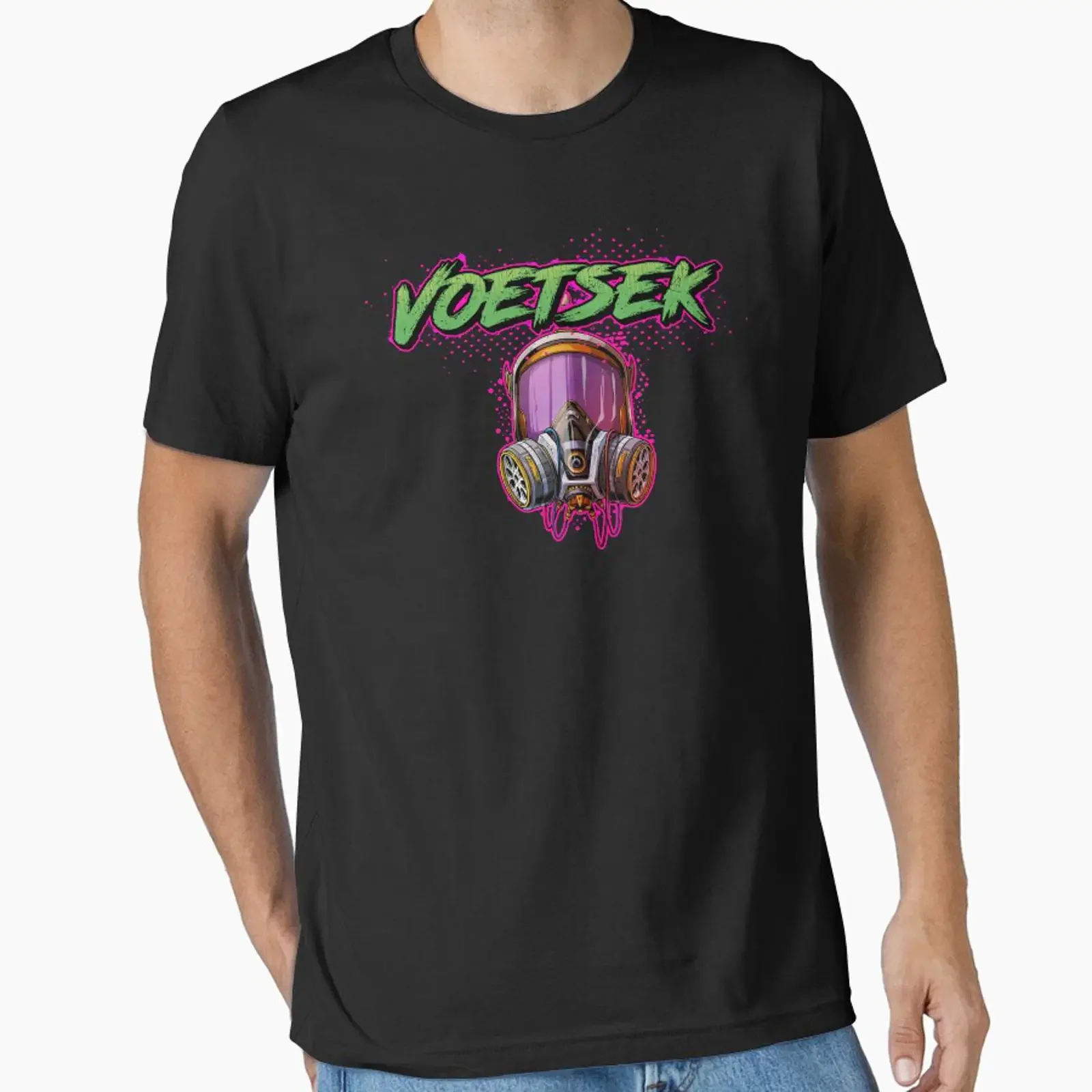 Voetsek Toxic Gasmask Essential T Shirt vintage Washed Casual fashion graphic Unisex Slightly Versatile streetwear Stretched