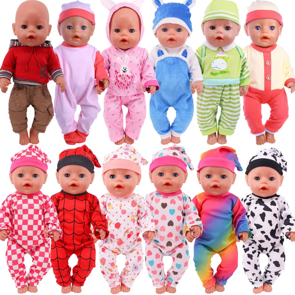 Doll Clothes Hat+Jumpers For 18inch American of girl`s&43cm for Born new Baby Doll Cothes Reborn Doll Accessories Baby Doll