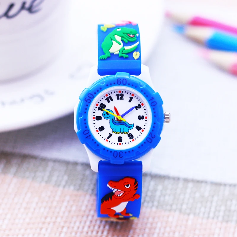 

2024 famous brand children boys girls kids cartoon Dinosaur Tyrannosaurus Rotating dial Resin shatter-resistant surface watches