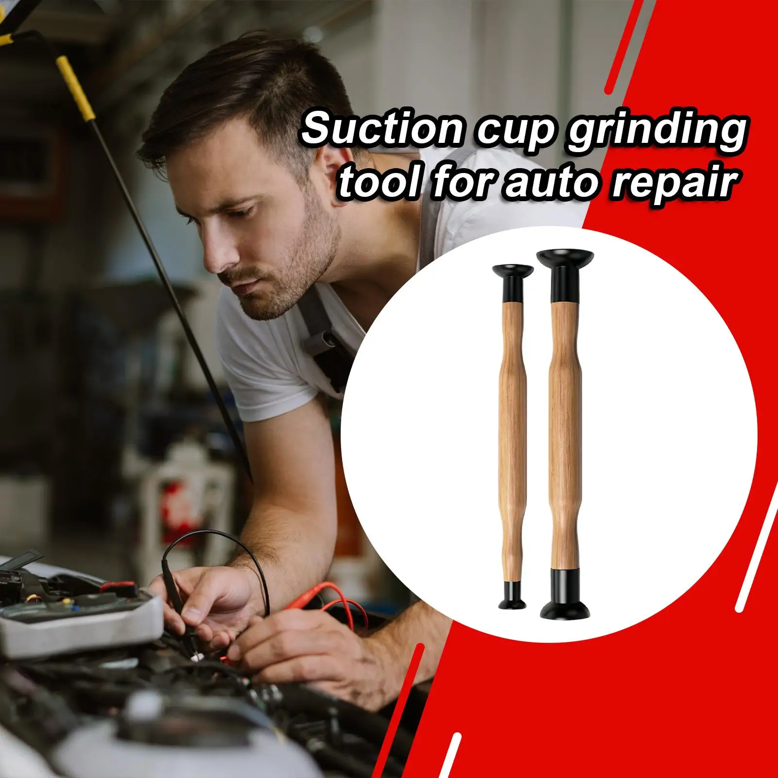 Valve Lapping Tool 2 Pieces Double-Ended Car Maintenance Stick Valve Lapper Set For Motorcycle Lawn Mower Small Engines Repair