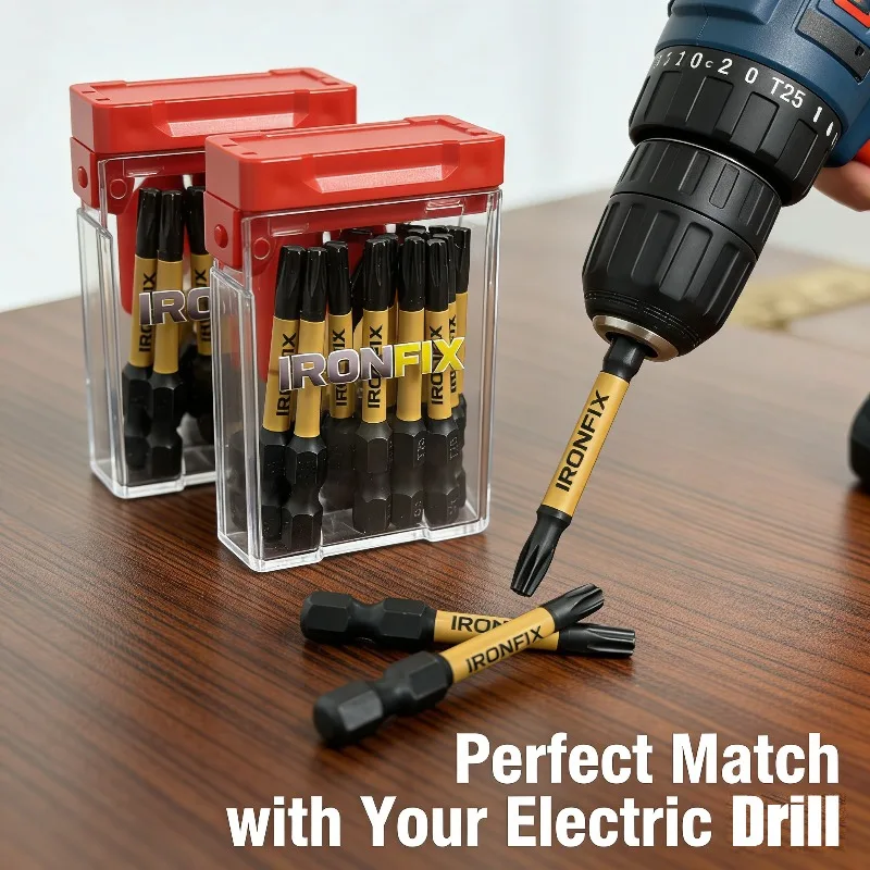 High Quality 20pcs T25 Screwdriver Bits Set For Electric Drill Driver Tool Kit Box Storage Hardware Accessories - view 4