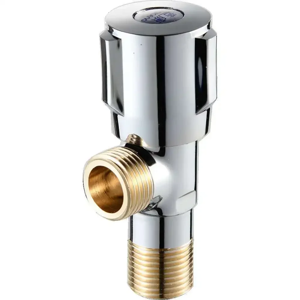 Copper Angle Stop Valve Hot and Cold Water Stop Valve Quick Open Faucet Valve for Bathroom Kitchen Toilet Sink G1/2