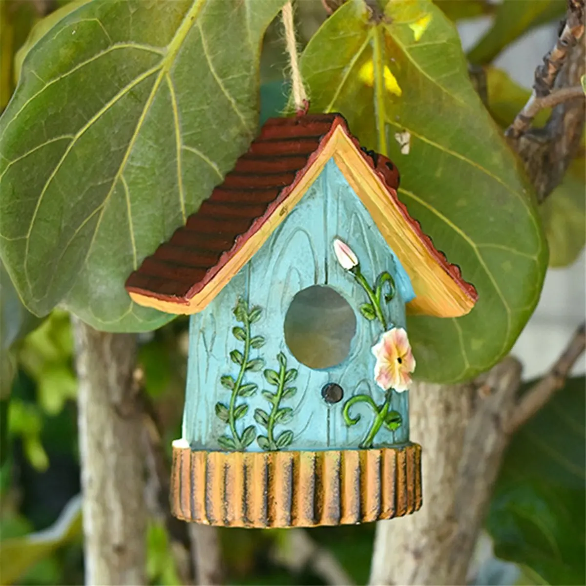 Fits for Hanging Birdhouse Bird House Garden Decoration Hummingbird Nest Suitable for Tree Hanging Courtyard Layout Craft B