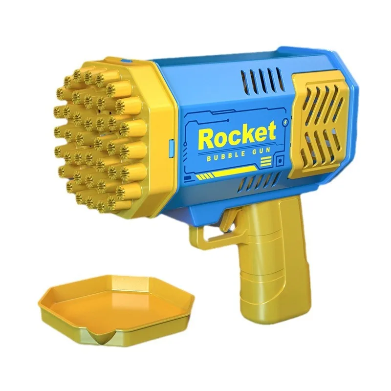 Machine à bulles électrique automatique, 40 trous, fusée Blaster, pistolet à bulles, jouet pour enfants, cadeaux de fête en plein air, jouets pour enfants